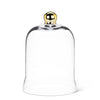 Bell Shaped Cloche with Gold - Medium  | Putti Fine Furnishings Canada