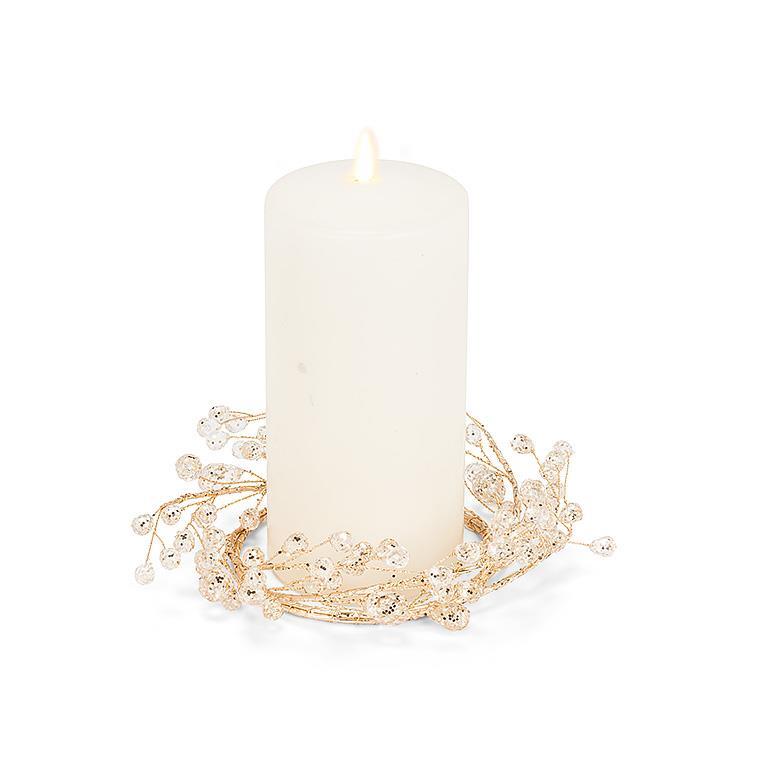 Small Crystal Gem Candle Ring | Putti Christmas Celebrations 