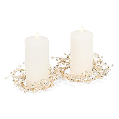 Small Crystal Gem Candle Ring | Putti Christmas Celebrations