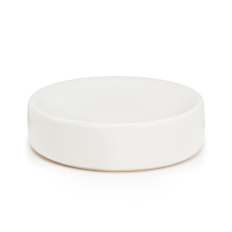Matte Round Soap Dish - White