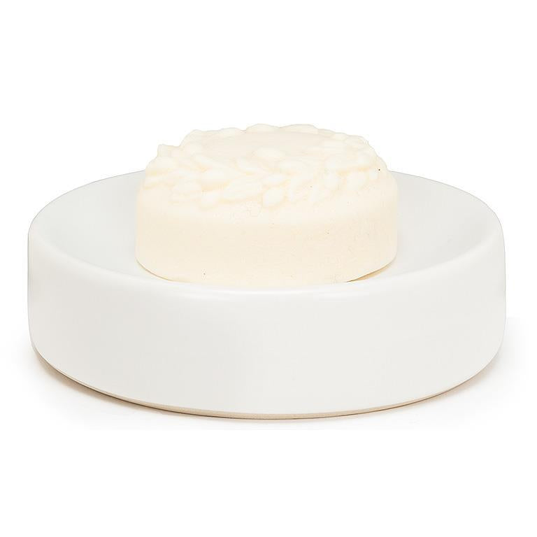 Matte Round Soap Dish - White