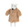 Bear with Fur Coat Felt Ornament | Putti Christmas Celebrations