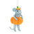 Mouse in Halloween Costume Felt Ornament - Pumpkin | Putti Halloween Decorations 
