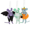 Mouse in Halloween Costume Felt Ornament - Mummy