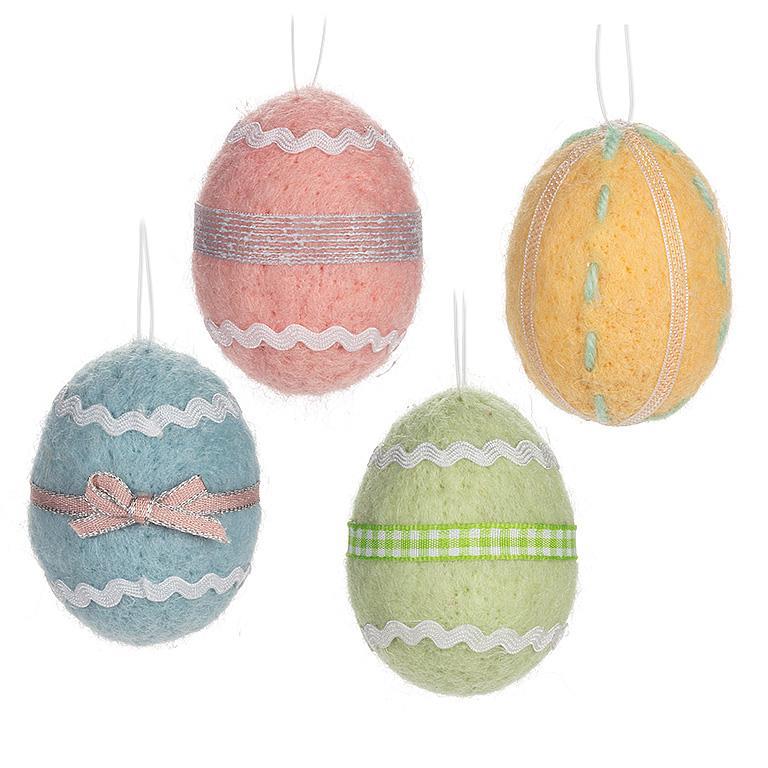 Decorated Felt Eggs