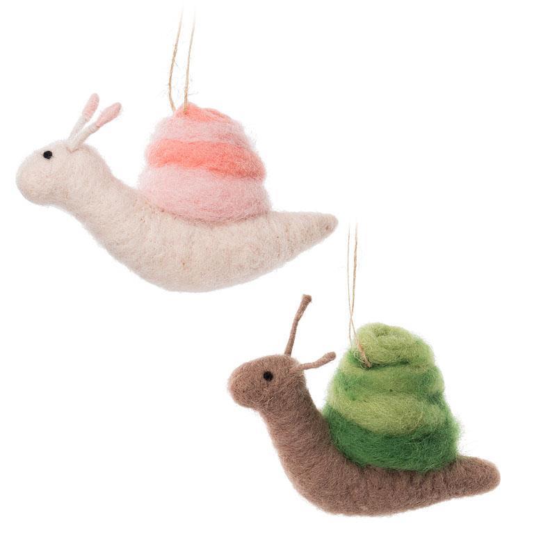 Snail Felt Ornament  | Putti Fine Furnishings 