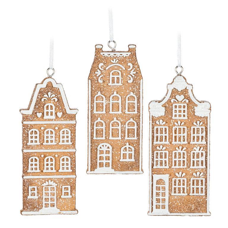 Iced Gingerbread House Ornament | Putti Christmas Decorations 
