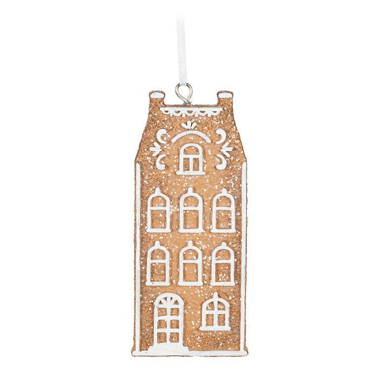 Iced Gingerbread House Ornament | Putti Christmas Decorations 