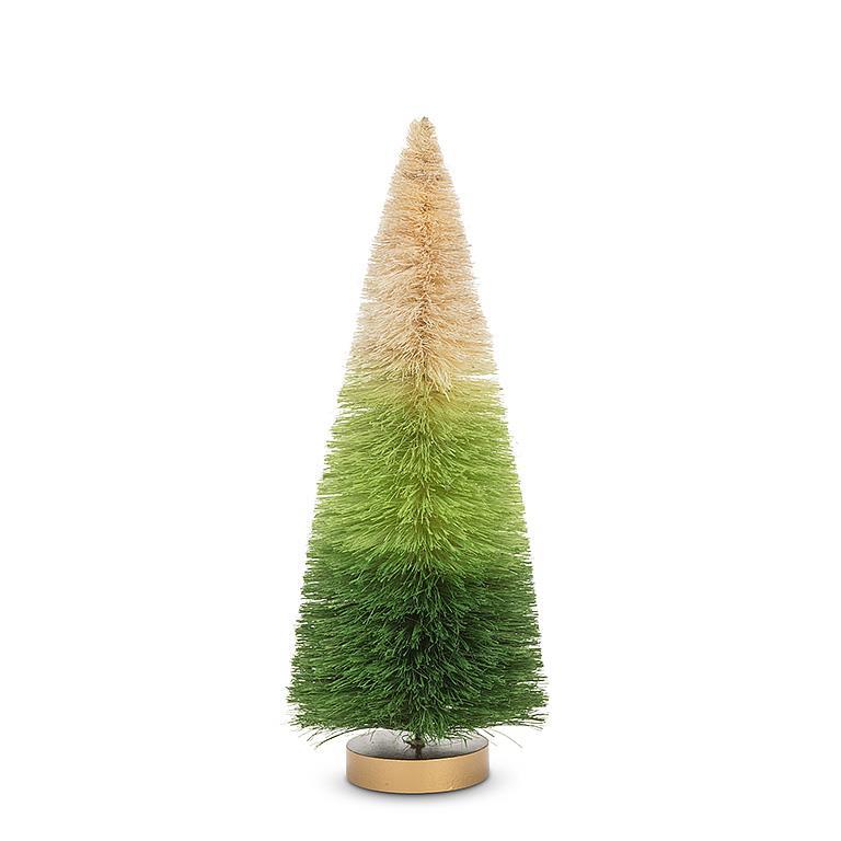 Large Ombre Green Brush Tree