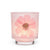 Frosted Votive with Pressed Flowers - PInk Flower