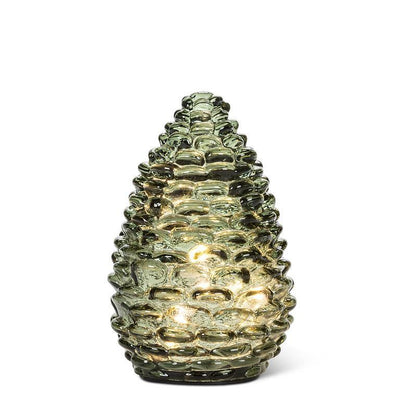 Medium Pinecone LED Light Green | Putti Christmas Decorations