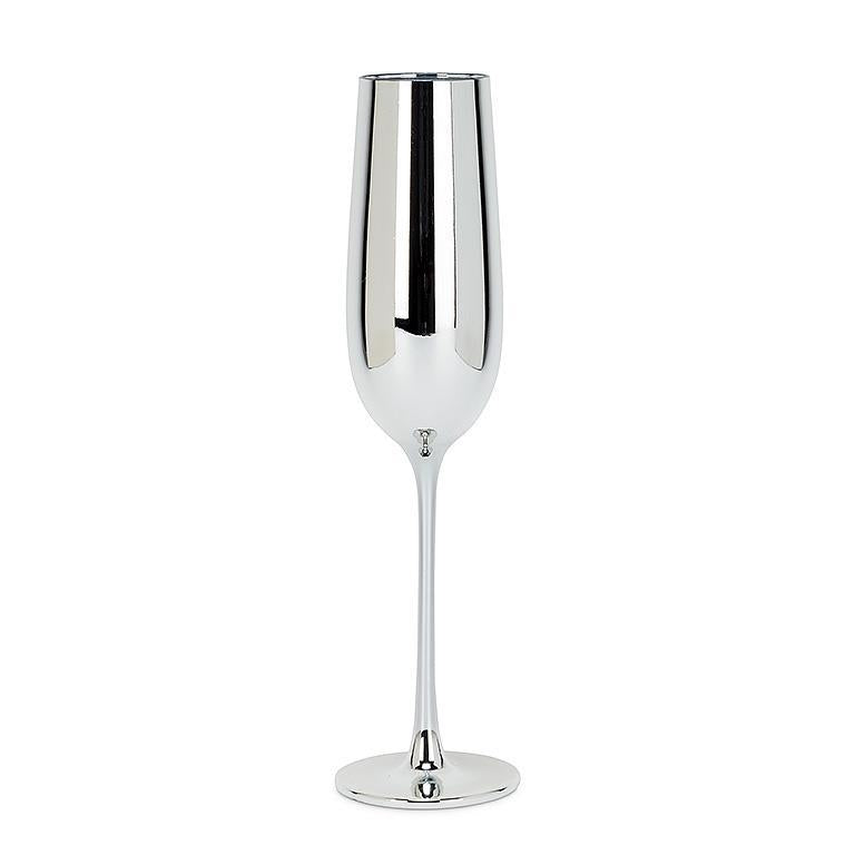 Slender Silver Champagne Flute