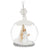 Snowman with Tree Glass Ball Ornament