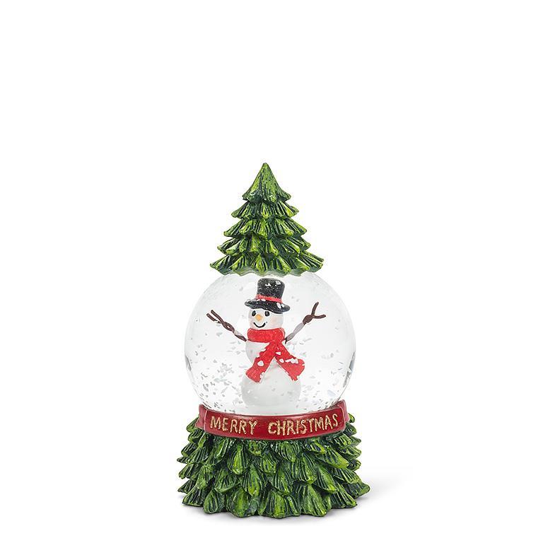 Small Snowman Tree Snow Globe