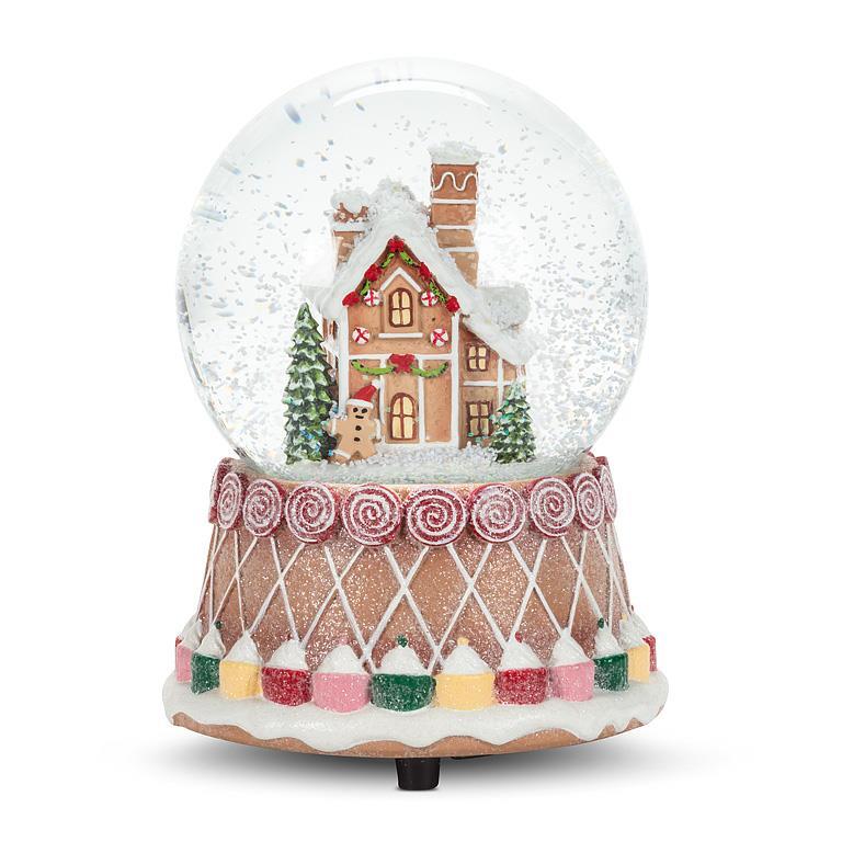 Gingerbread Muscial Snowglobe | Putti Christmas Decorations 