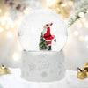 Medium Skating Santa Snow Globe with Music | Putti Christmas