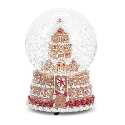 Medium Gingerbread House Snow Globe |Putti Christmas Decorations