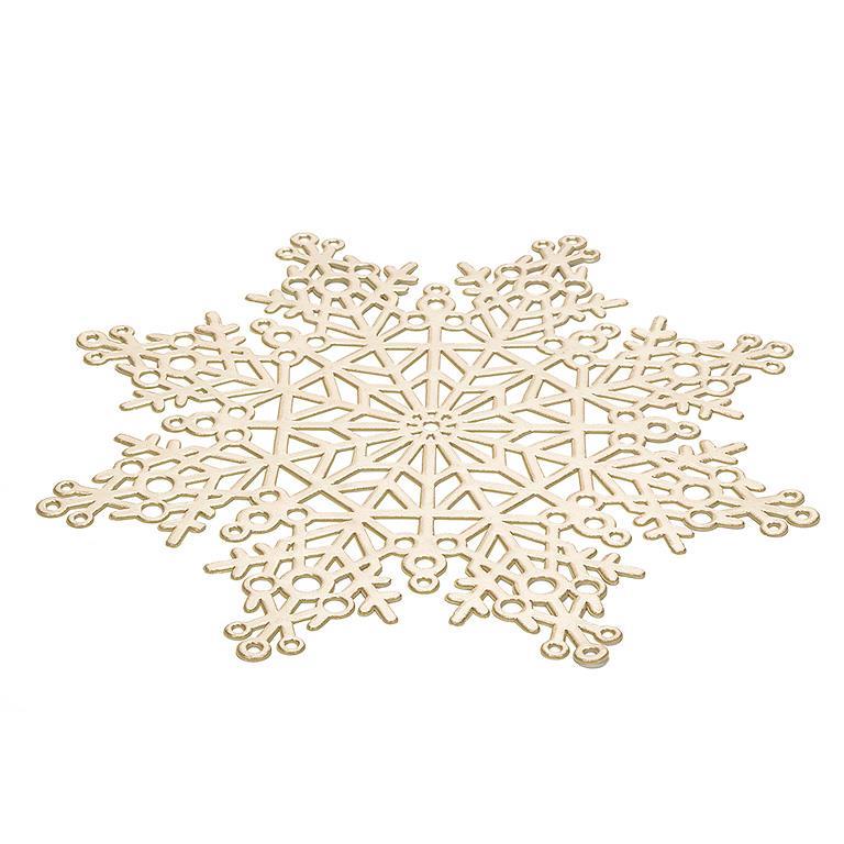 Cutout Snowflake Placemat - Gold