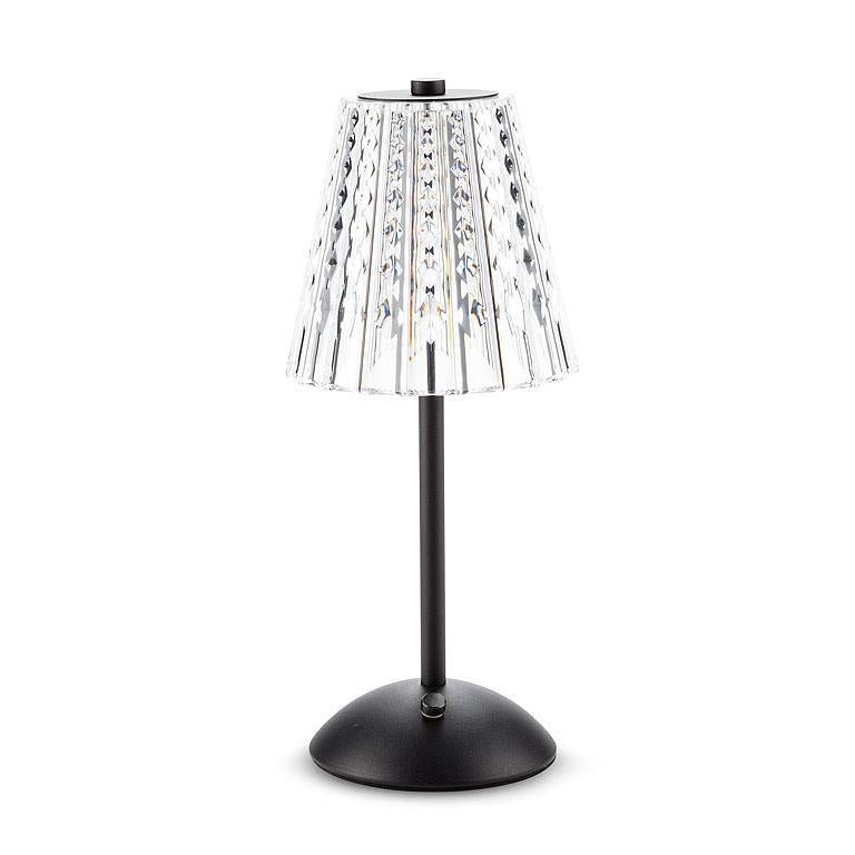 Crystal Shade LED Table Light - Black