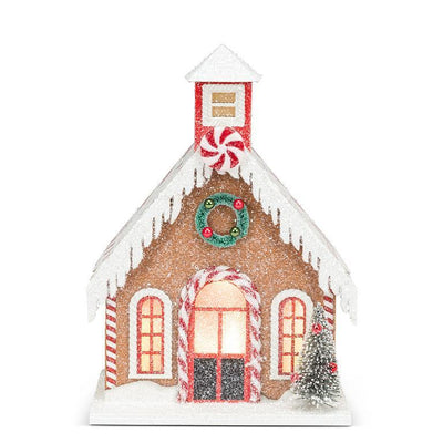 Medium Candy Covered LED House | Putti Christmas Decor