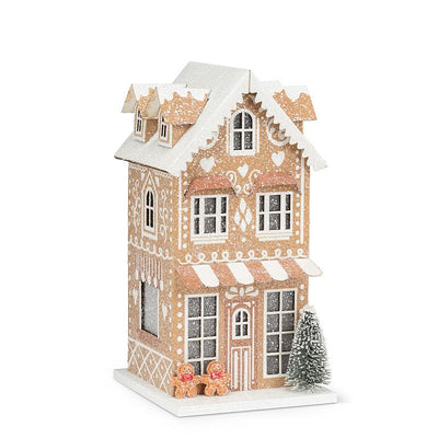 Medium Tall Gingerbread LED House | Putti Christmas Decor