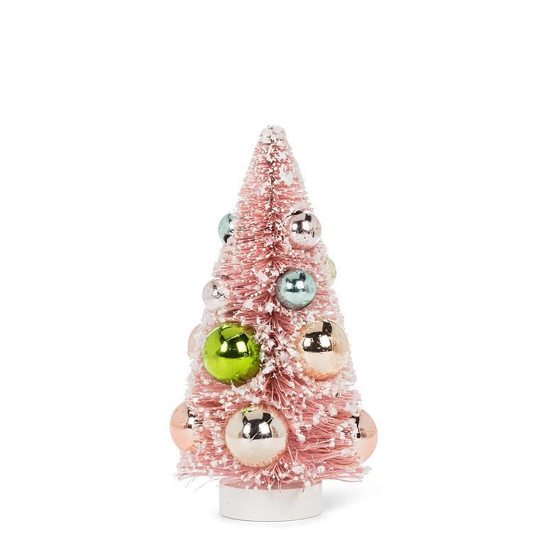 Pink Cone Tree with Balls - Small | Putti Christmas Decor 