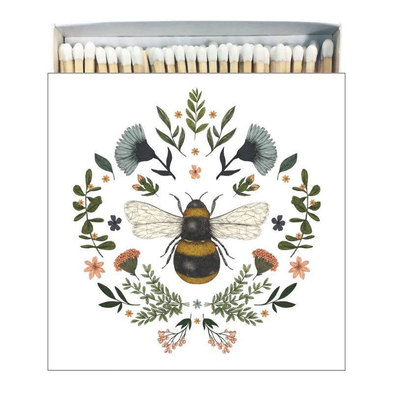 "Secret Bee" Bee Square Decoative Match Box | Putti Fine Furnishings 