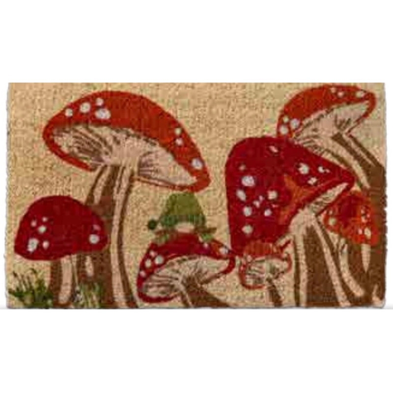 Gnome Mushroom Coir Doormat