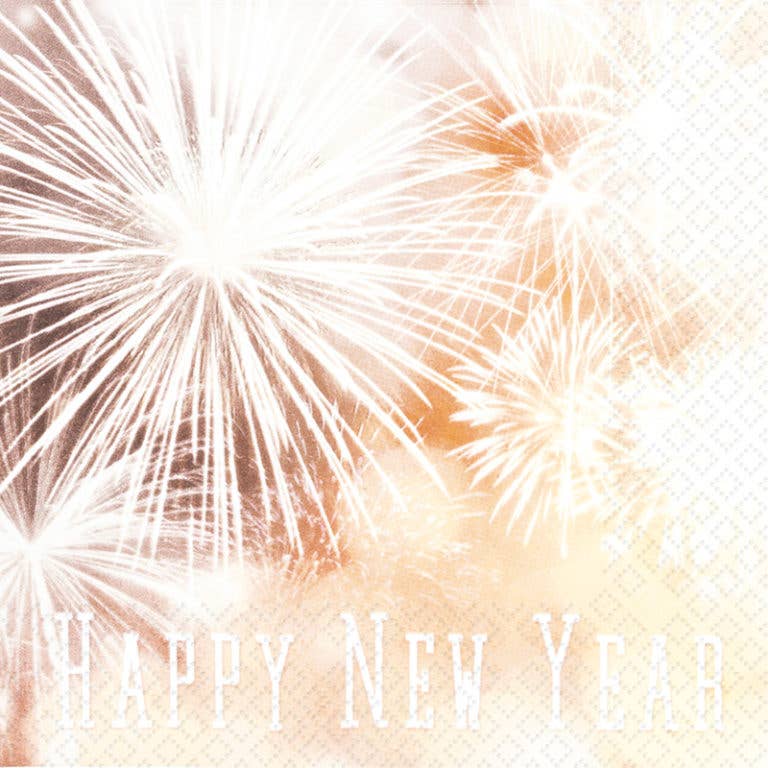 Happy New Year Fireworks Lunch Napkins