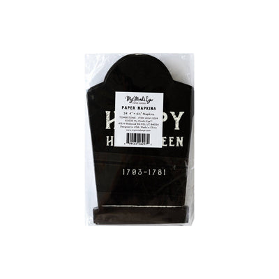 Haunted Village Tobmstone Shaped Paper Dinner Napkin