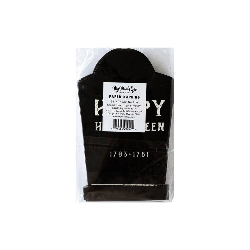 Haunted Village Tobmstone Shaped Paper Dinner Napkin