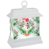 Perpetual Snowman Damask Shimmer Lantern