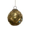 Gold Geometric Mercury Glass Ball - Small