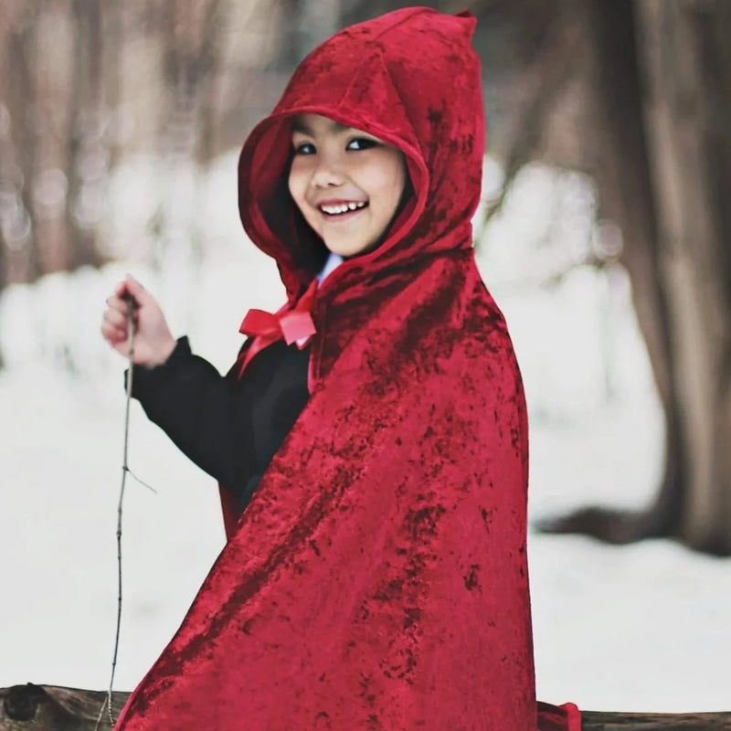 Little Red Ridding Hood Velvet Cape-Dress Up Costumes-Creative Education-Putti Fine Furnishings