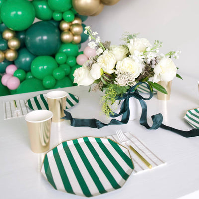 Gold Foil Stripe Paper Guest Towels