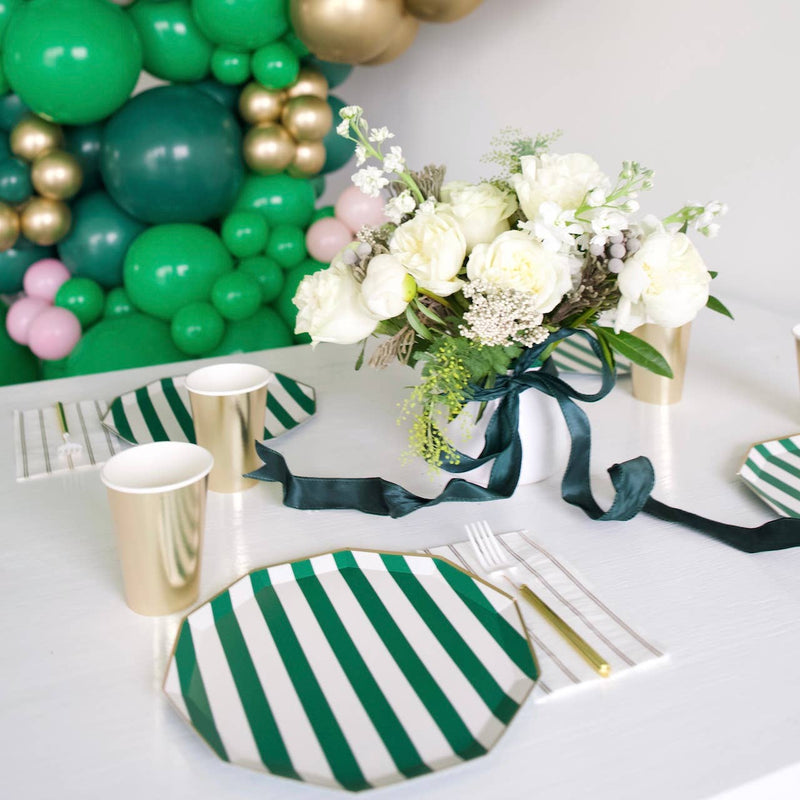 Gold Foil Stripe Paper Guest Towels