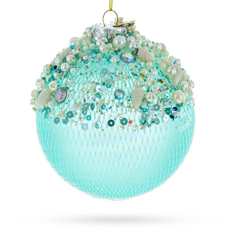 Nautical Glass Ball Christmas Ornament | Putti Christmas Decorations