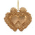 Flame Top Double Heart Ornament
