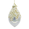 Clear with Pearls and Beads Glass Doublepoint Ornament