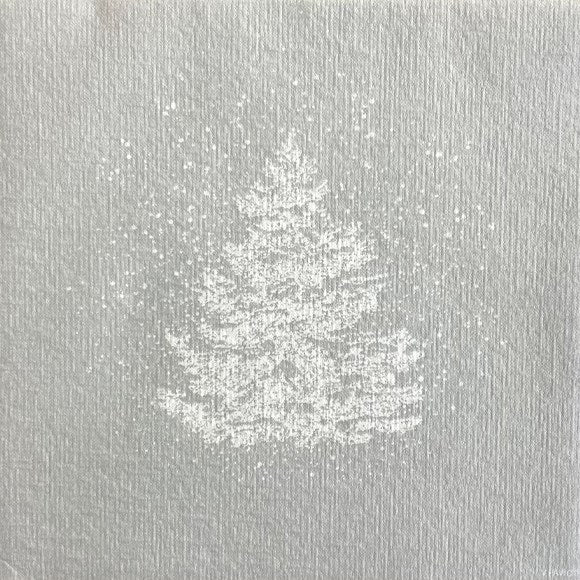 Francoise Paviot "Sapin Roi Des Forets Argent" Dinner Napkin