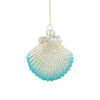 Turquoise and Gold Antique Shell with Pearls  Ornament | Putti Christmas Decorations