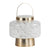 White Glass Square Keeper Lantern | Putti Fine Furnishings 
