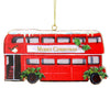 London Bus with Holly Wood Ornament | Putti Christmas Decorations