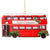 London Bus with Holly Wood Ornament | Putti Christmas Decorations 