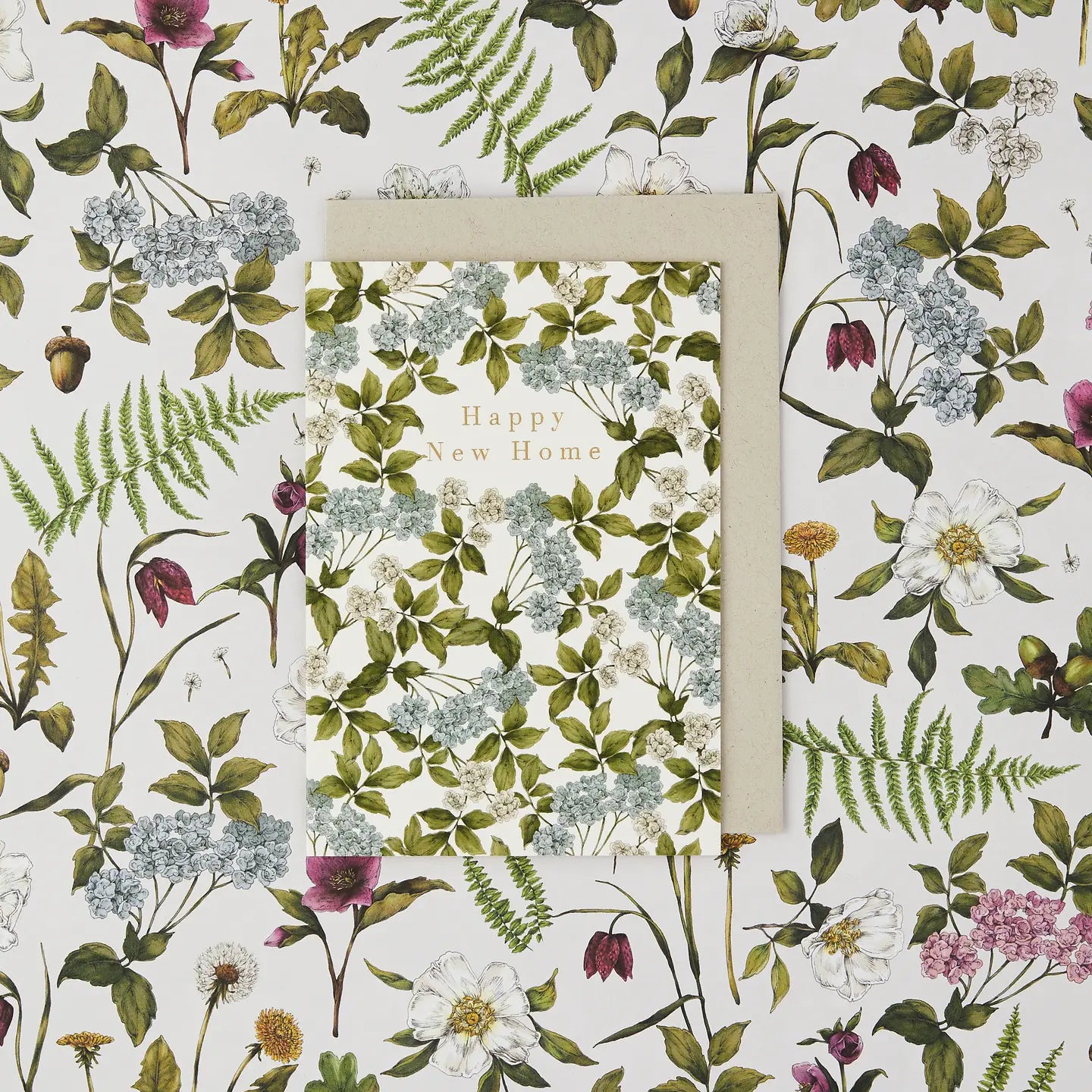 Cottage Garden "Happy New Home" Greeting Card  | Putti Fine Furnishings 