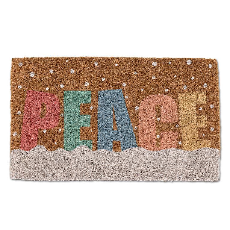 Snowy Peace Coir Doormat
