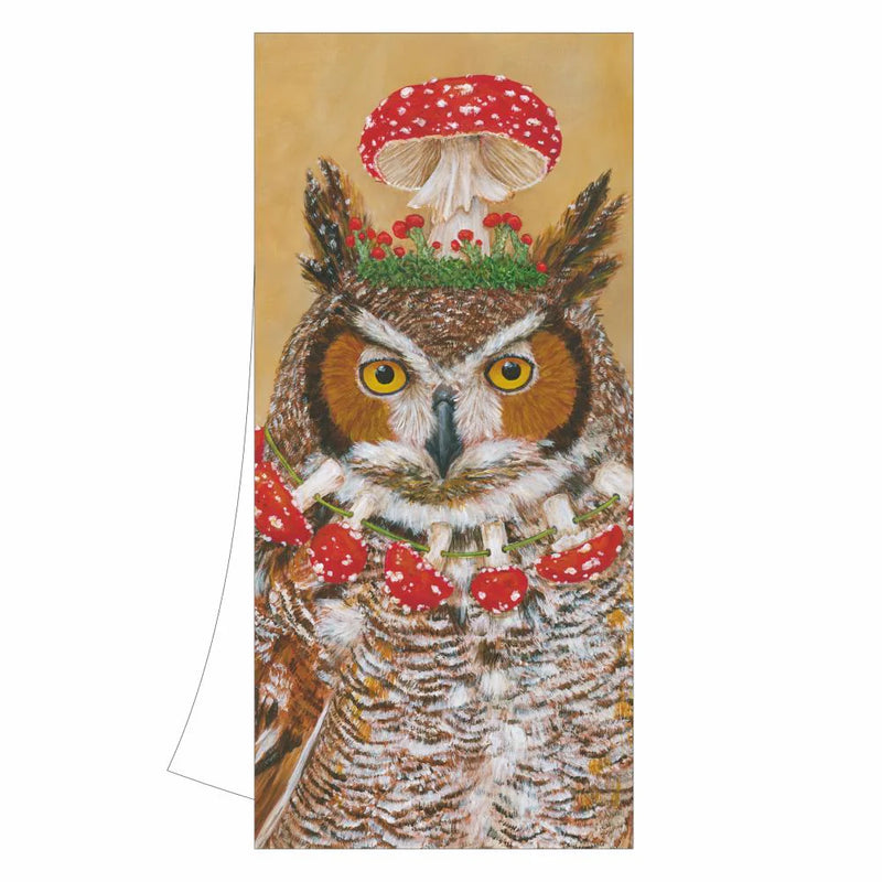 "Pagent Queen" Owl Cotton Tea Towel