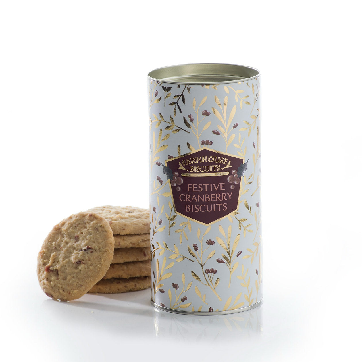 Farmhouse Biscuits Fesive Cranberry Holly Berry Tube