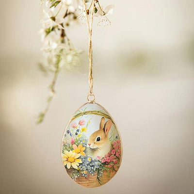 Vintage Bunny Egg Ornament  | Putti Decorations