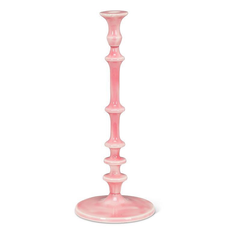 Turned Taper Holder - Pnk  | Putti Fine Furnishings Canada